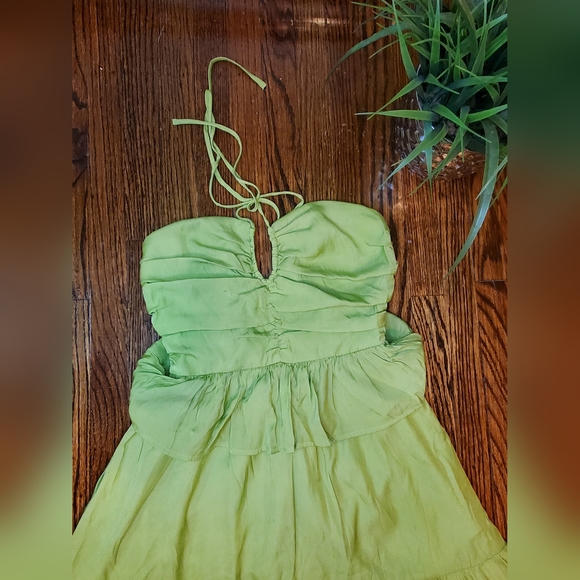 Free People X G.P.D  Tiered Peplum Midi Dress - Picture 8 of 9